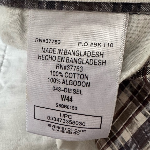 Savane Men's 3XL Grey & Tan Plaid Flat Front Shorts Preppy Classic Smart Casual - Picture 11 of 11